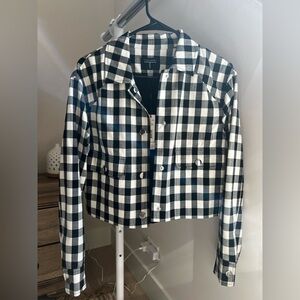 Tahari Black and White Plaid Jacket
